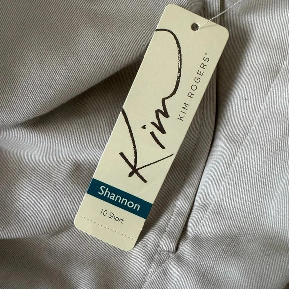 Kim Rogers Shannon Khaki Chino Pants Women Size 10 Short New - Picture 5 of 7